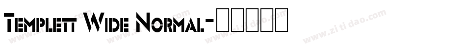 Templett Wide Normal字体转换